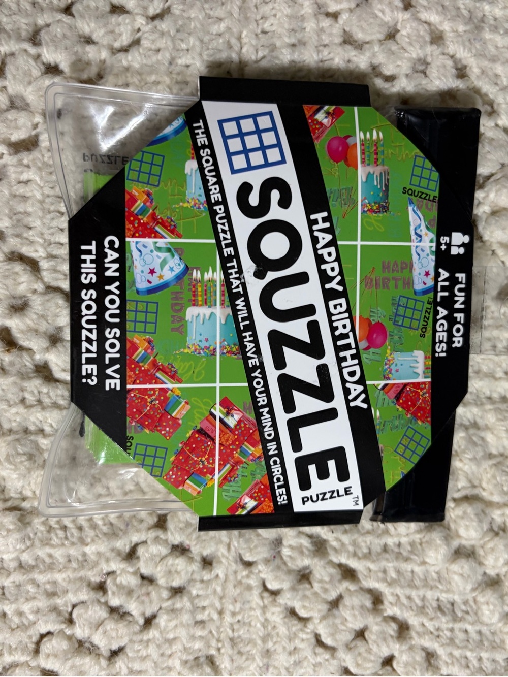 NWT Happy Birthday Squzzle Puzzle - Green Holiday Design gifts bundle